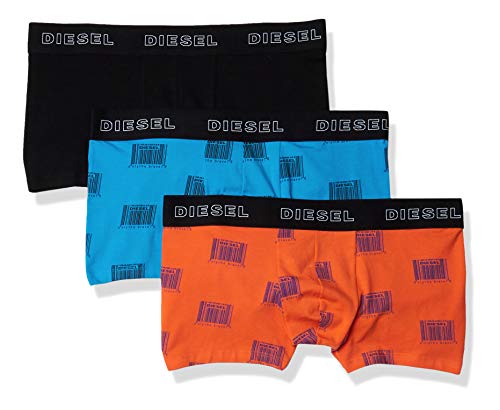 Diesel Herren UMBX-damienthreepack Boxer-Shorts Slip, Schwarz/Blau/Dunkelorange, Large von Diesel