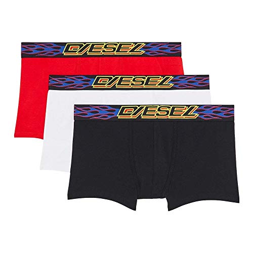 Diesel Herren UMBX-damienthreepack Boxer-Shorts Slip, schwarz/weiß/rot, Large von Diesel