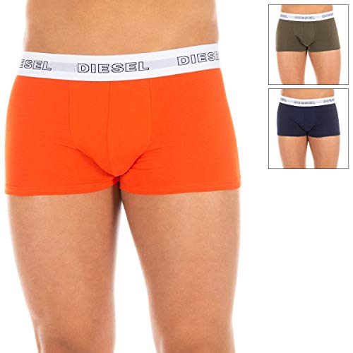 Diesel Herren Umbx-korythreepack 3er Pack Boxershorts, Mehrfarbig (Orange/Blue/Green E4082), Small von Diesel