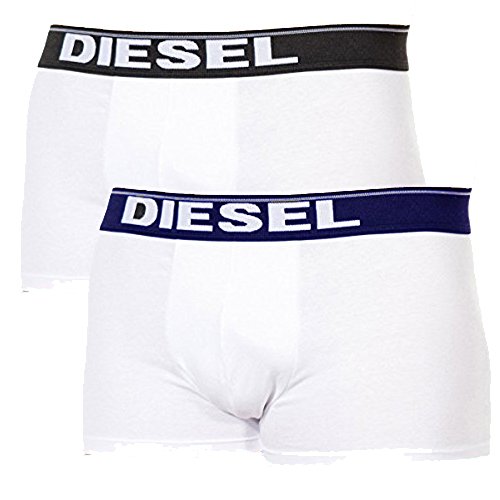 Diesel Herren Unterwäsche Boxer Shorts UMBX-Rocco 2er Pack (Weiß-Weiß, XL) von Diesel