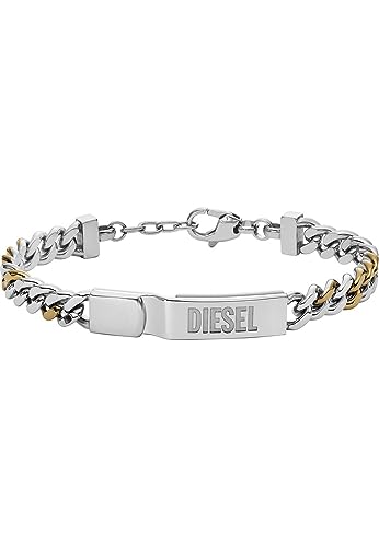 Diesel Herrenarmband in 2 Farben aus Edelstahl mit Karabinerverschluss von Diesel