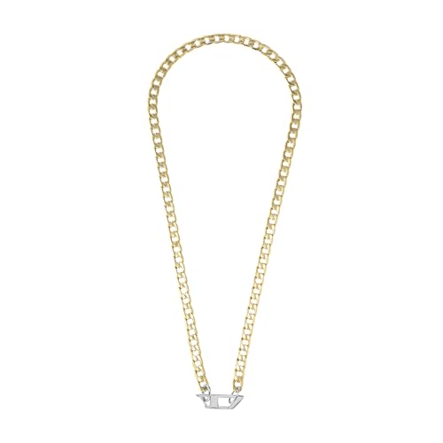 Diesel Herrenhalskette aus 2-farbigem Edelstahl mit Karabinerverschluss von Diesel