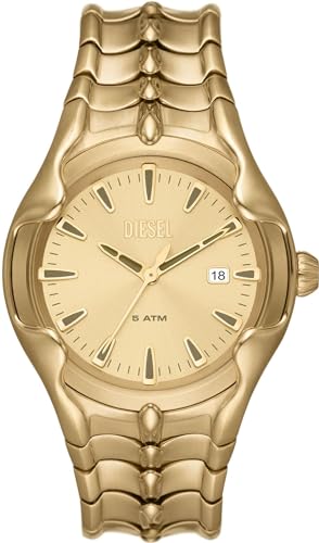 Diesel Herrenuhr Vert quarz/3-Zeiger datum Uhrwerk 44mm Gehäusegröße mit einem Edelstahlarmband DZ2186 von Diesel