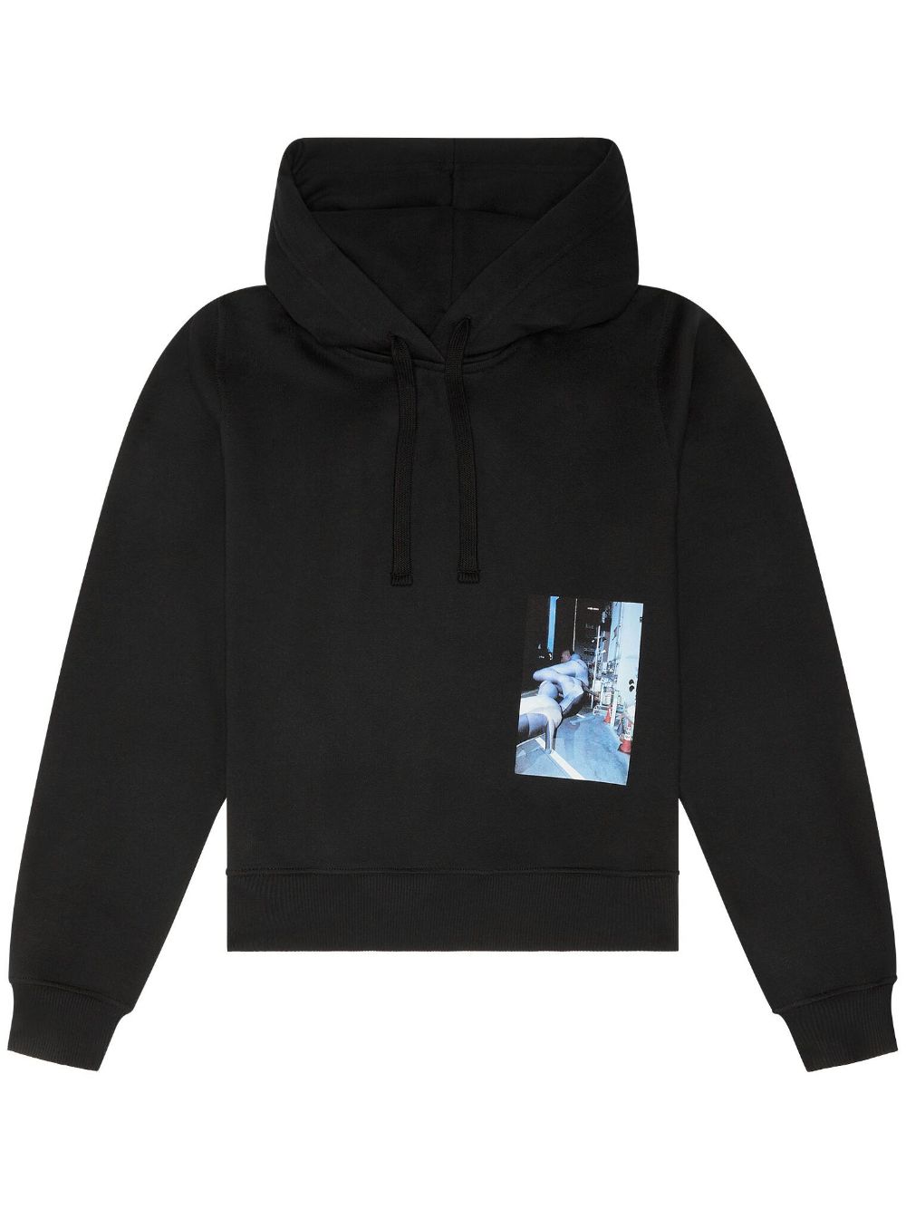 Diesel F-Reggy-Hood-L2 Hoodie mit Foto-Print - Schwarz von Diesel