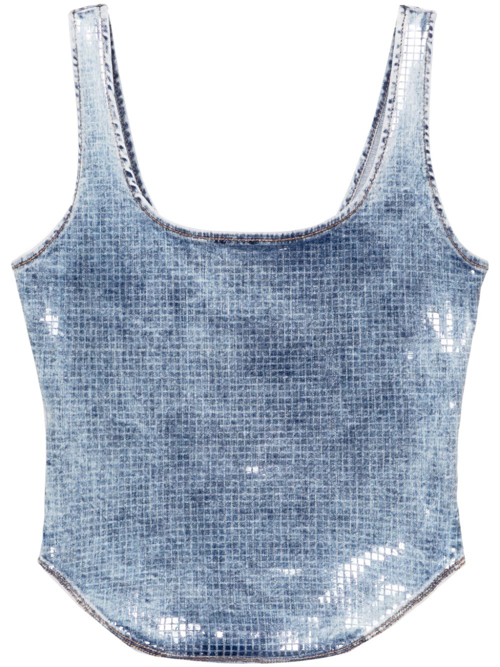 Diesel Jeans-Top mit D-Stickerei - Blau von Diesel