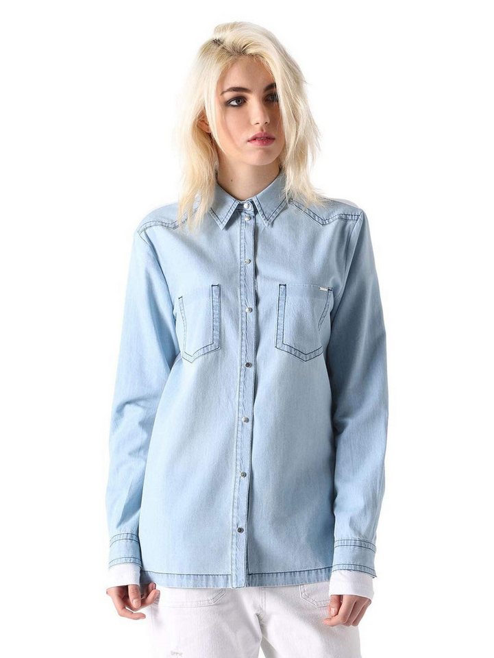 Diesel Langarmbluse Diesel C-LUT-A CAMICIA Damen Bluse Jeanshemd von Diesel