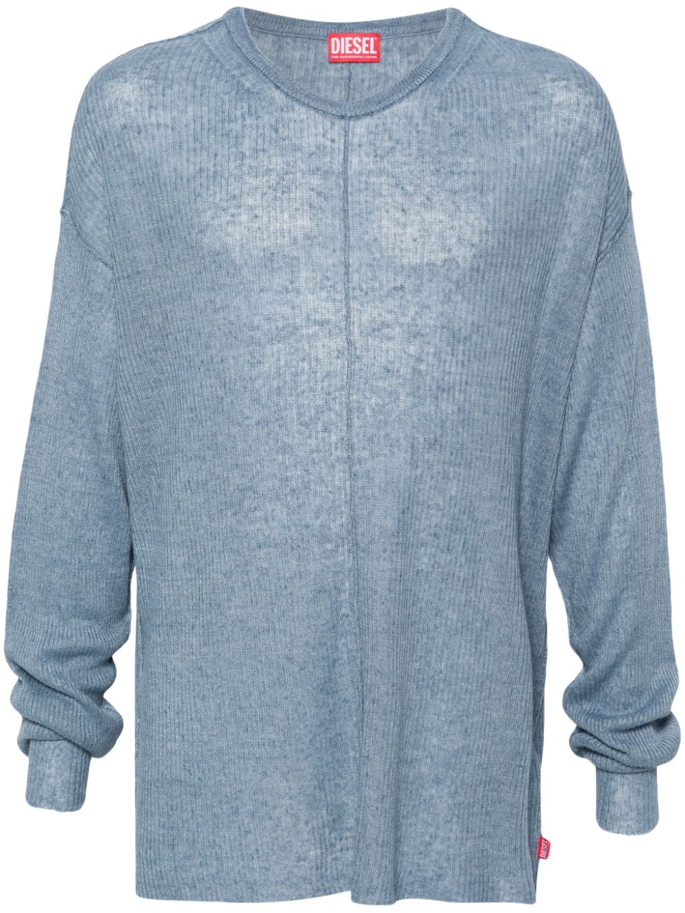 Diesel K-Brent-B Pullover aus Leinen - Blau von Diesel