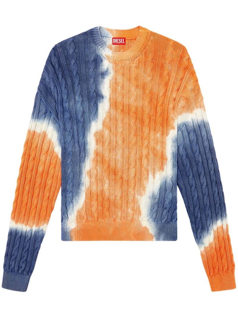 Diesel K-Janci Pullover mit Batikmuster - Orange von Diesel