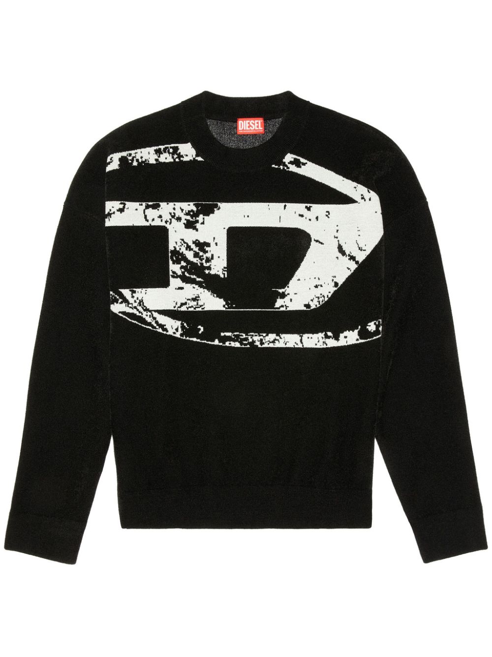 Diesel K-Tria Sweatshirt mit Jacquard-Logo - Schwarz von Diesel