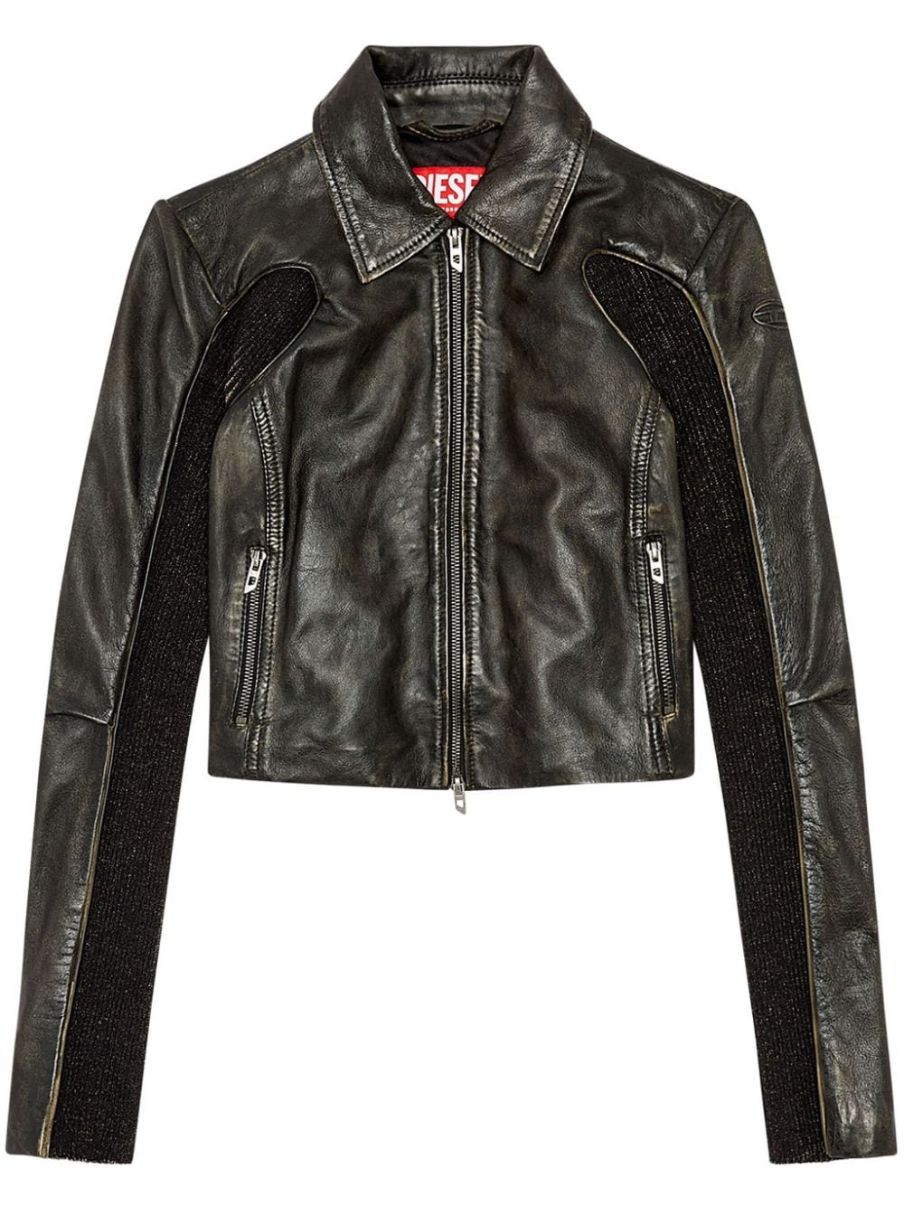 Diesel L-Totem Lederjacke - Schwarz von Diesel