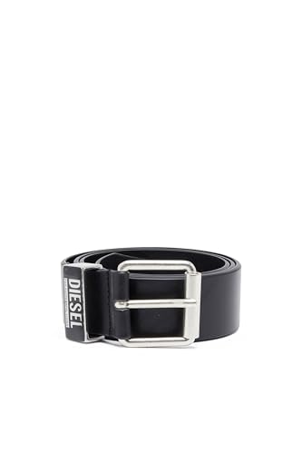 Diesel_LOGO B-GLOSSY LOOP 40 BELT_APPAREL_BELT_Schwarz_90 von Diesel