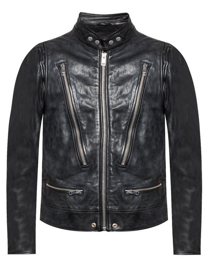 Diesel Lederjacke Lammleder Stehkragen - HARDSTYLE von Diesel