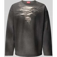 Diesel Longsleeve mit Used-Look in Mittelgrau, Größe L Diesel Longsleeve mit Used-Look in Mittelgrau, Größe L von Diesel