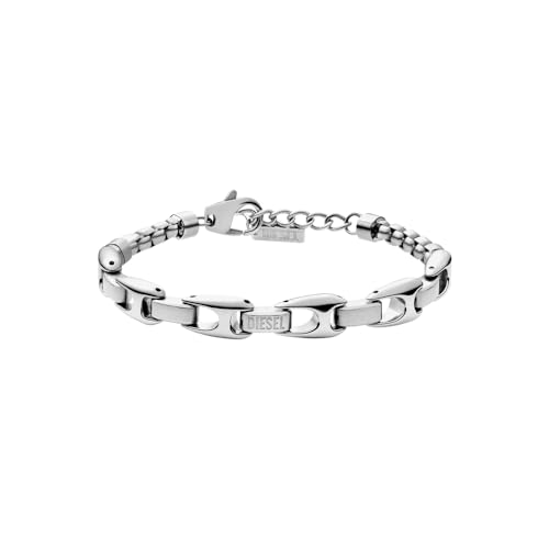 Diesel Metamorph Herren Silber-Ton Edelstahl Armband, DX1633040 Diesel Metamorph Herren Silber-Ton Edelstahl Armband, DX1633040 von Diesel