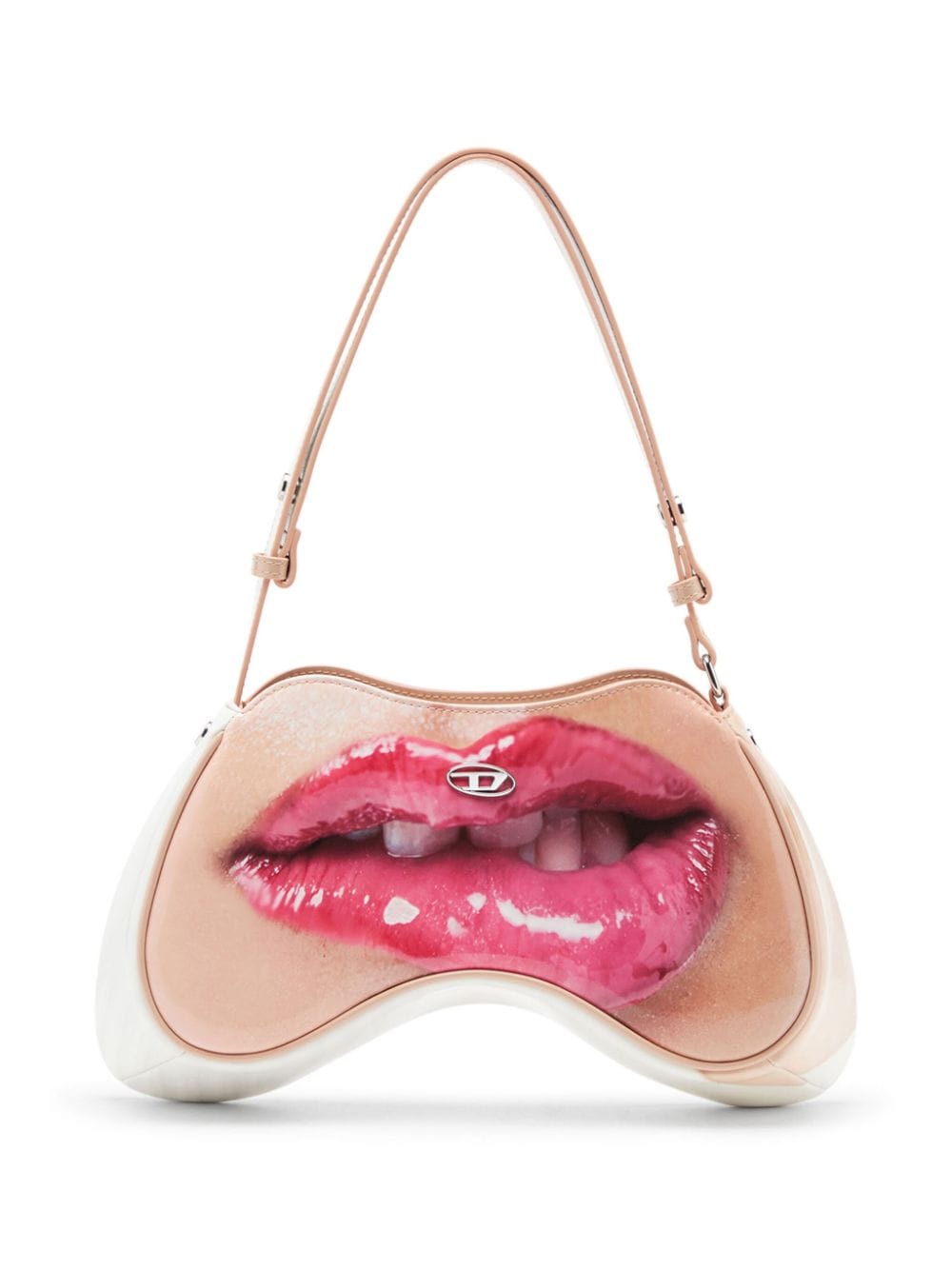 Diesel Play Schultertasche mit Lippen - Nude von Diesel