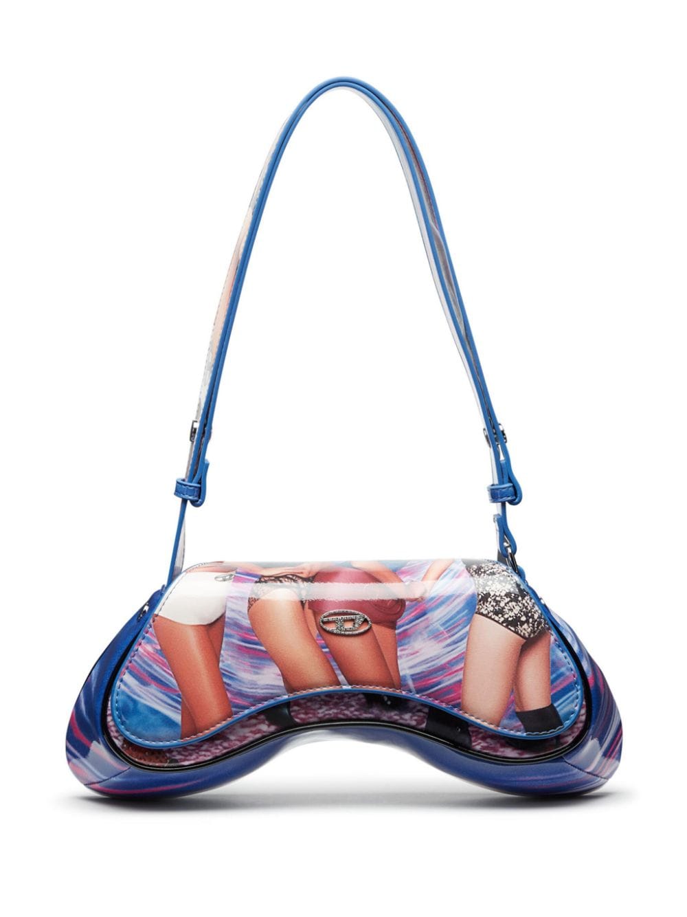 Diesel Play Schultertasche mit Print - Blau von Diesel