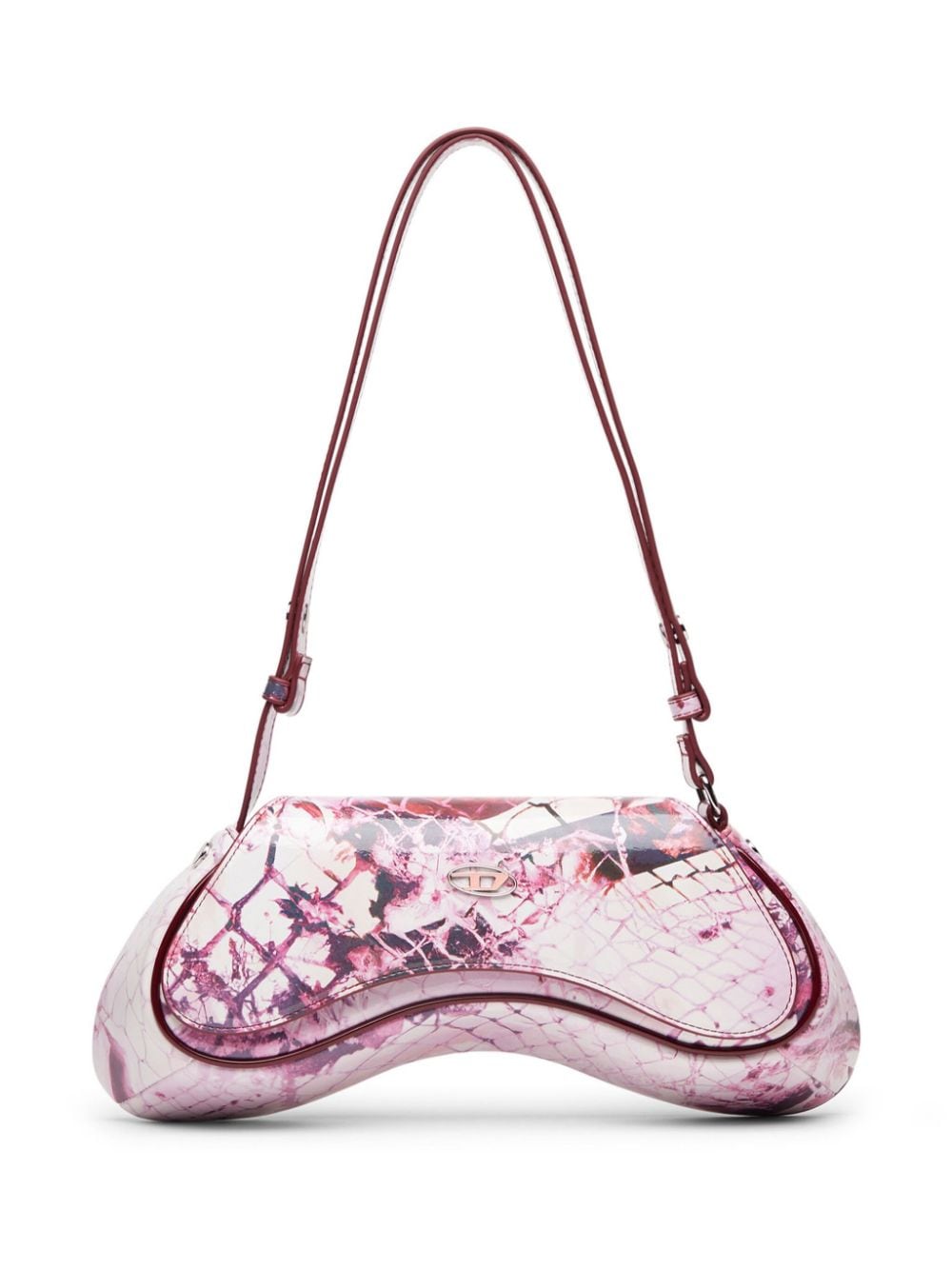 Diesel Play Schultertasche mit Schlangen-Print - Rosa von Diesel