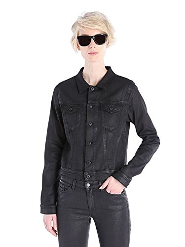 Diesel R-Pesc Giacca Damen Jeansjacke Stretch (S, Schwarz) von Diesel