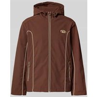 Diesel Regular Fit Jacke mit Logo-Patch in Hellbraun, Größe L von Diesel