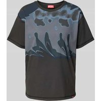 Diesel Regular Fit T-Shirt mit Motiv-Print in Dunkelgrau, Größe L von Diesel