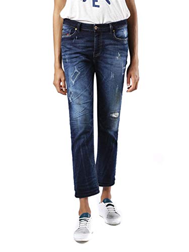 Diesel Rizzo-NE 0676F JoggJeans Damen Jeans Slim Straight (23W, Blau) von Diesel