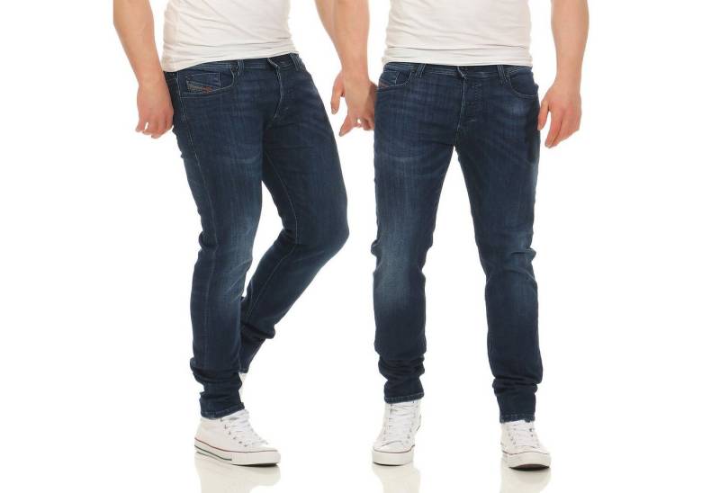 Diesel Skinny-fit-Jeans Diesel Herren Röhrenjeans SLEENKER 0679K Dark Wash Länge:32 5-Pocket-Style, mit Stretch-Anteil von Diesel