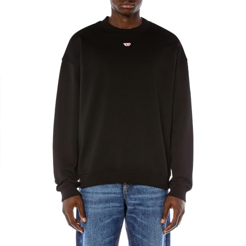Diesel_S-BOXT-D Felpa_Sweatshirt_Farbe: Schwarz_XXL Große Größen von Diesel