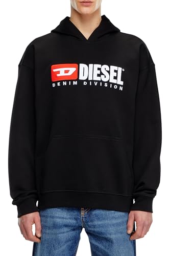Diesel_S-BOXT-Hood-DIV Felpa_Sweatshirt_Schwarz_L Große Größen von Diesel