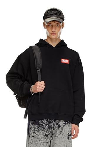 Diesel_S-BOXT-Hood-LAB Felpa_Sweatshirt_Schwarz_XL Große Größen von Diesel