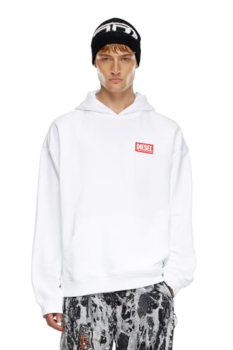 Diesel_S-BOXT-Hood-LAB Felpa_Sweatshirt_Weiß_L Große Größen von Diesel
