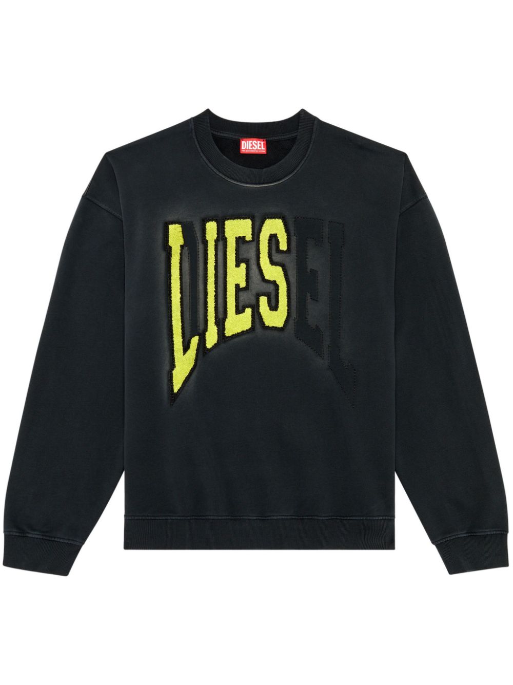 Diesel S-Boat Sweatshirt mit Fleece-Logo - Schwarz von Diesel