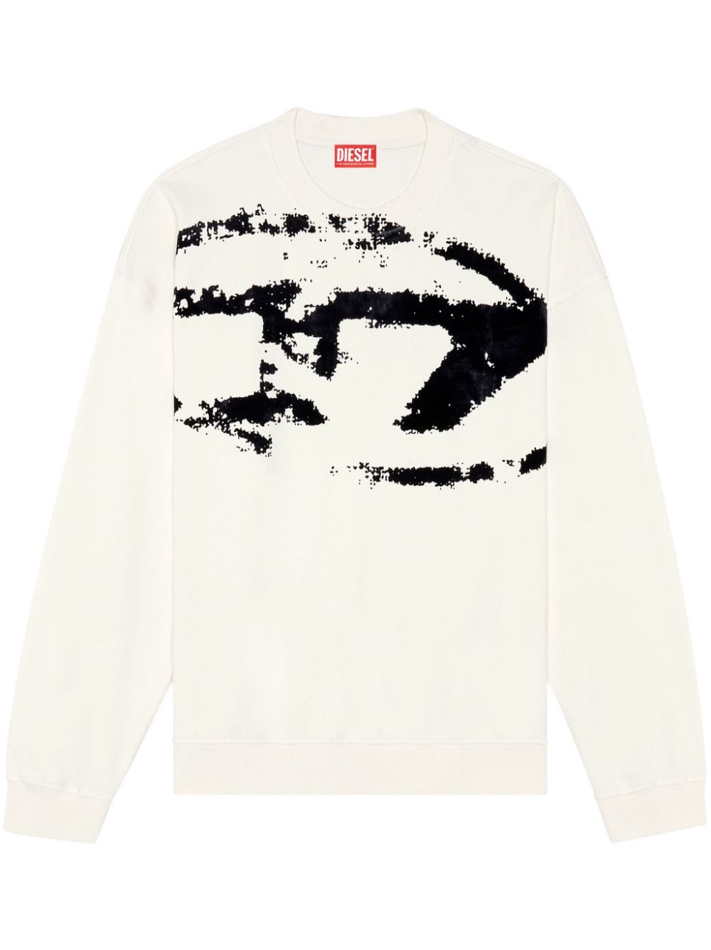 Diesel S-Boxt Sweatshirt mit beflocktem Logo - Weiß von Diesel