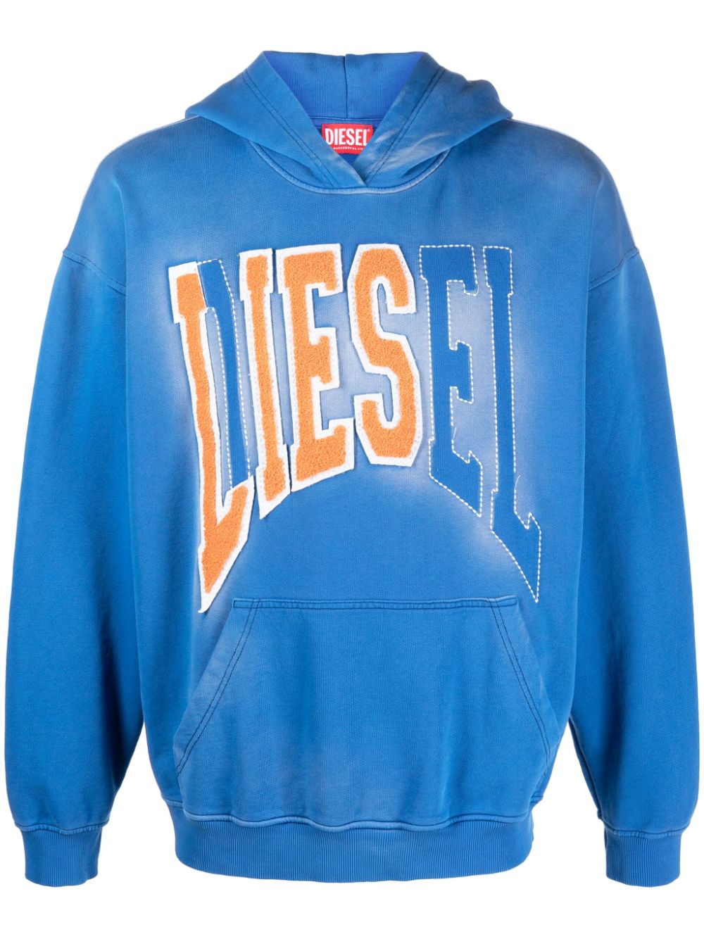 Diesel S-Boxt Hoodie mit beflocktem Logo - Blau von Diesel