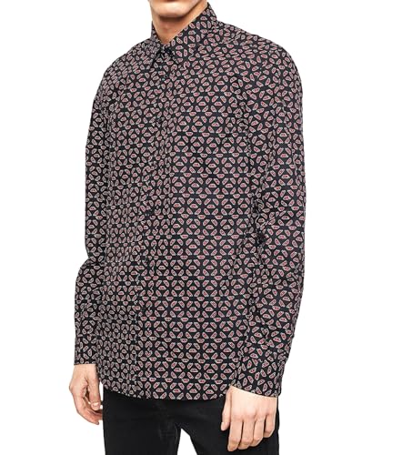 Diesel S-CLES-D Camicia Herren Hemd Langarm (M, Schwarz) von Diesel