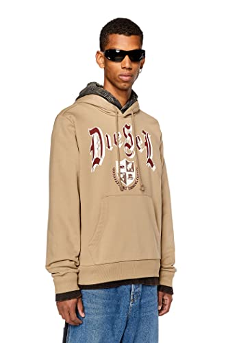 Diesel_S-GINN-HOOD-K20 FELP_Sweatshirt_Beige_XXS von Diesel