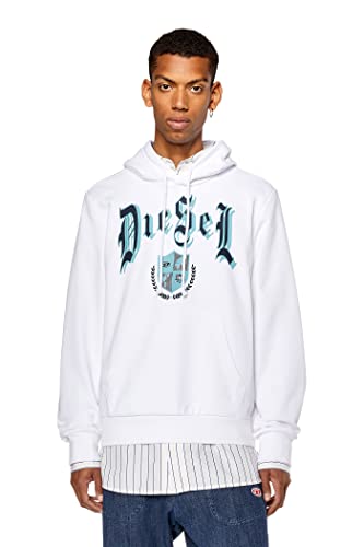 Diesel_S-GINN-HOOD-K20 FELP_Sweatshirt_Weiß_XXS von Diesel