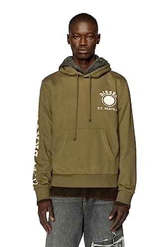 Diesel_S-GINN-HOOD-K21 FELP_Sweatshirt_Grün_XXS von Diesel