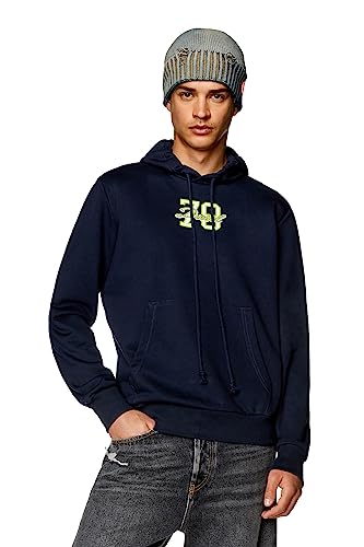 Diesel_S-GINN-HOOD-K22 FELP_Sweatshirt_Blau_M von Diesel