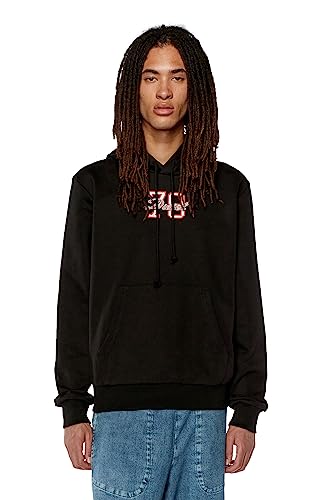 Diesel_S-GINN-HOOD-K22 FELP_Sweatshirt_Schwarz_L von Diesel