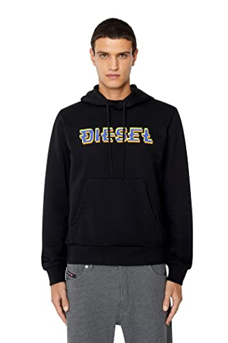 Diesel_S-GINN-HOOD-K27 FELP_SWEATSHIRT_Schwarz_XS von Diesel