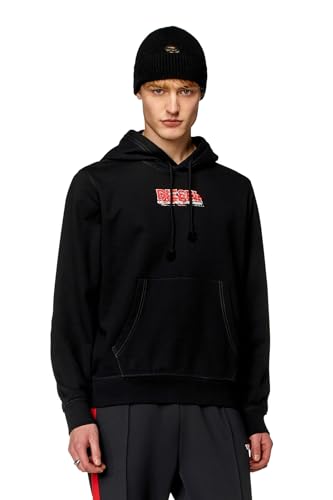 Diesel_S-GINN-HOOD-K37 FELP_Sweatshirt_Schwarz_XXL von Diesel