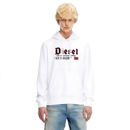 Diesel_S-GINN-HOOD-K45 Felpa_Sweatshirt_Farbe: Weiß_XXL Große Größen von Diesel