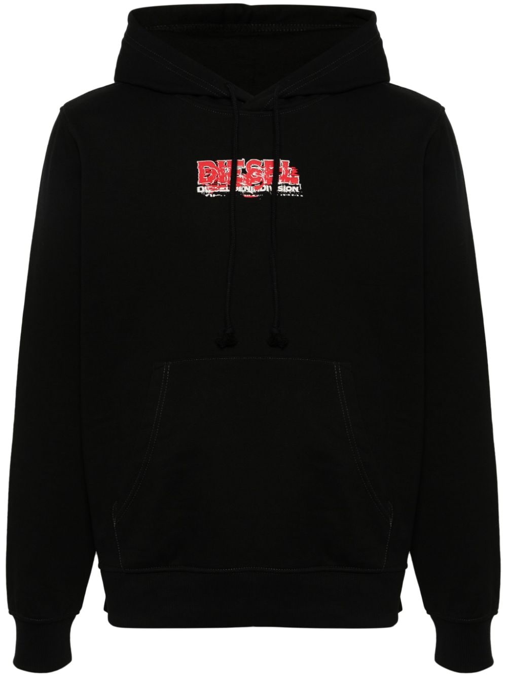 Diesel S-Ginn-Hood-K37 Hoodie mit Logo-Print - Schwarz von Diesel