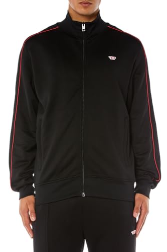Diesel_S-Lock-D Felpa_Sweatshirt_Schwarz_XXL Große Größen von Diesel