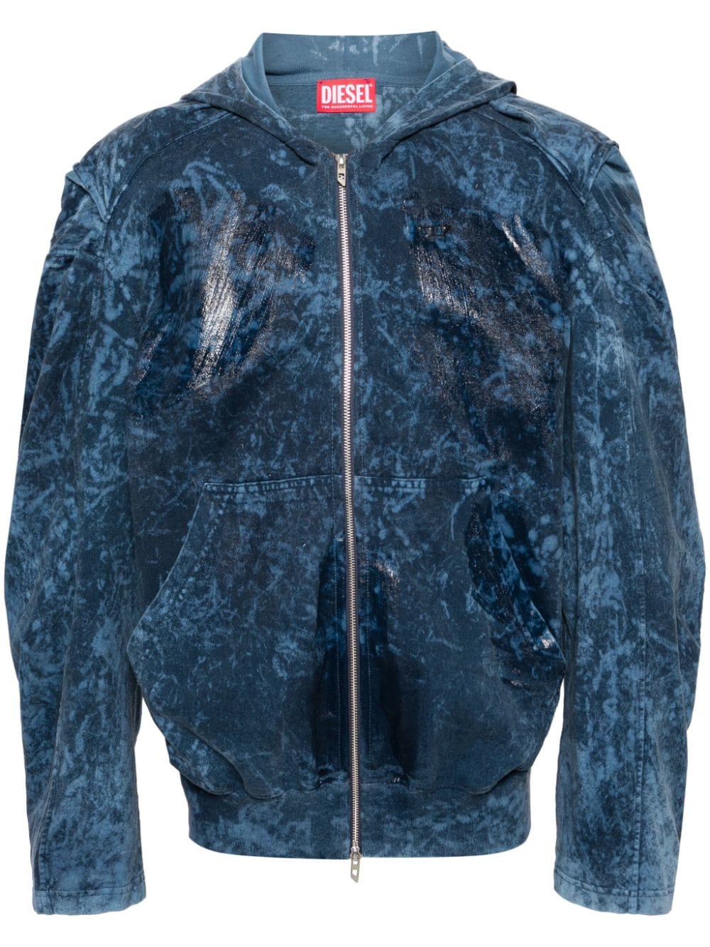 Diesel S-Mika-Zip Kapuzenjacke - Blau von Diesel