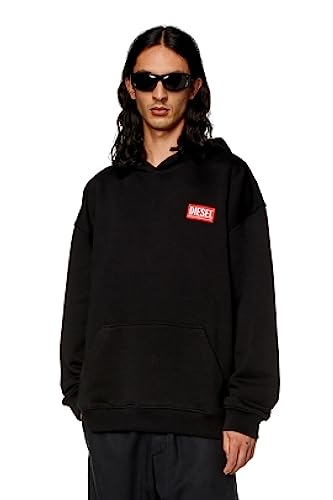Diesel_S-NLABEL-Hood-L1 FEL_Sweatshirt_Schwarz_3XL von Diesel