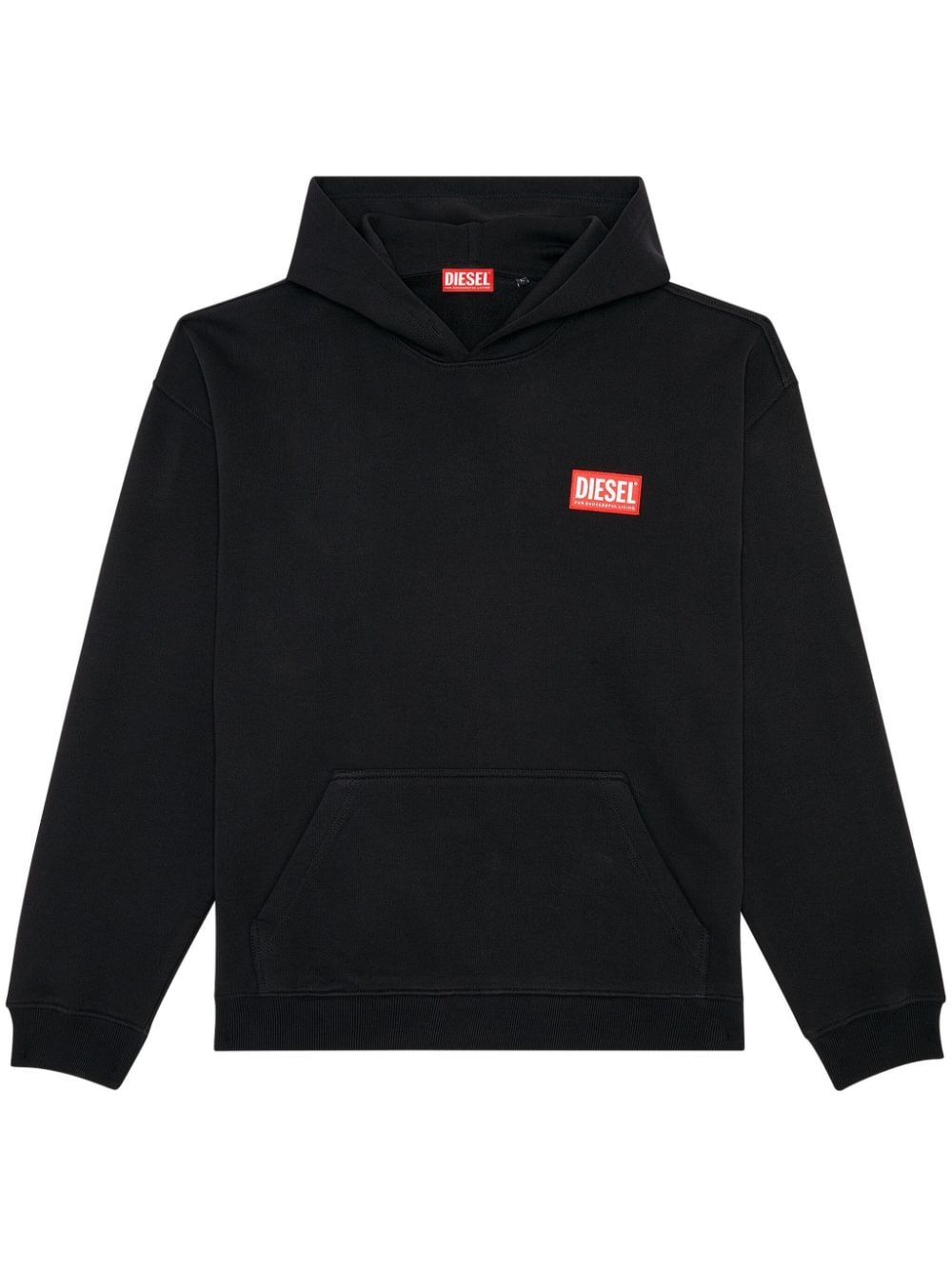 Diesel S-NLabel-Hood-L1 Hoodie - Schwarz von Diesel