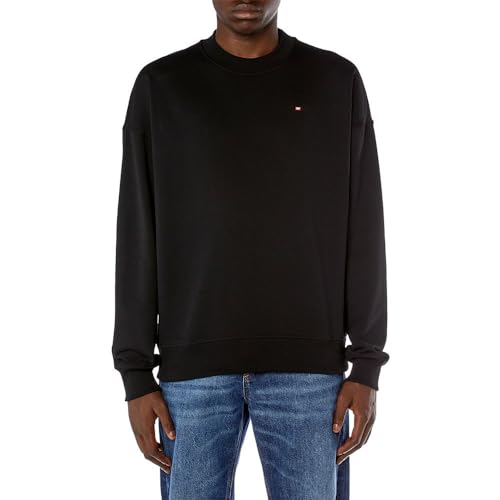 Diesel_S-ROB-MICRODIV Felpa_Sweatshirt_Schwarz_XS Große Größen von Diesel