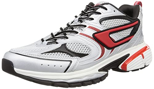 Diesel_SERENDIPITY PRO S-SE_SHOES_Jet Black/Silver/Mirage Grey/Red Alert-H9508_43 EU von Diesel
