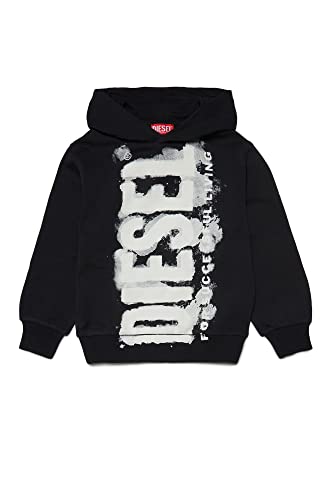 Diesel Schwarzes Sweatshirt mit Kapuze, Schwarz , 10 Jahre von Diesel